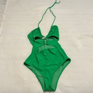 Aerie Green One Piece Swimsuit - Size Small